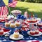 100 Pcs 4th of July Cocktail Picks - Patriotic Red, White & Blue Firework Food Picks with Star Toppers, Decorative Toothpicks for Independence Day Appetizers, Cupcakes & Drinks, Memorial Day Party Supplies